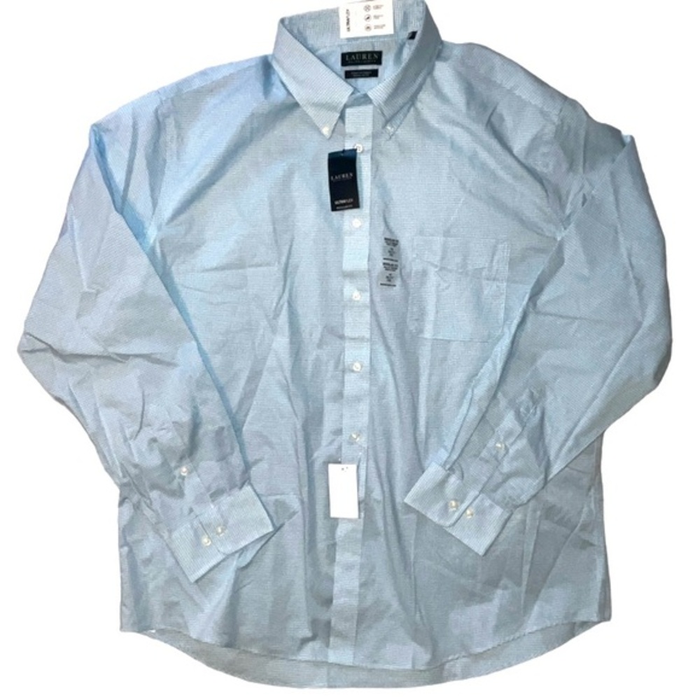 Lauren Ralph Lauren Button Down Plaid Shirt Ultraflex Stretch Fabric Size 2XL